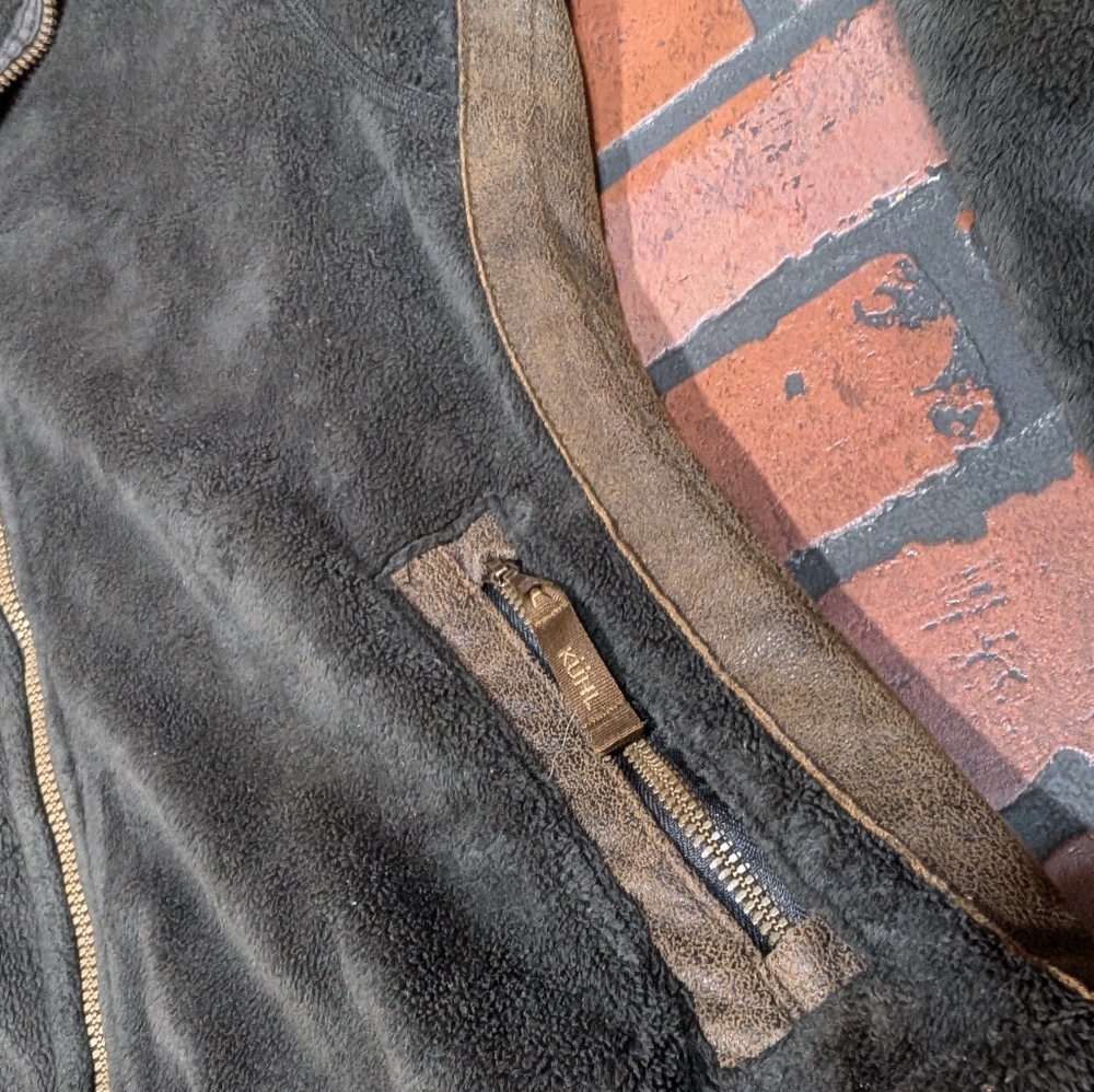 Kuhl Advokat Women's M Black Full-Zip Fleece‎ with Vegan Leather Accents - Picture 5 of 13